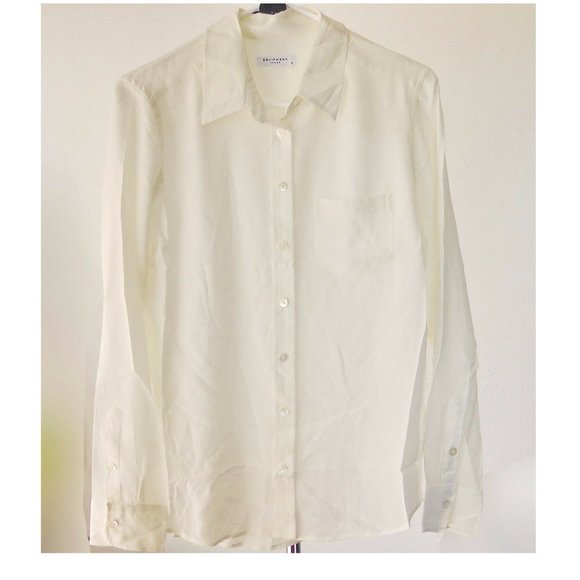 NWT EQUIPMENT Brett Silk Shirt Blouses– Nature White, Work to Weekend Staple - Picture 3 of 7